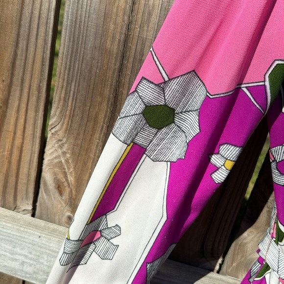 Vintage Flower Power Preppy Belted Dress - Picture 4 of 7